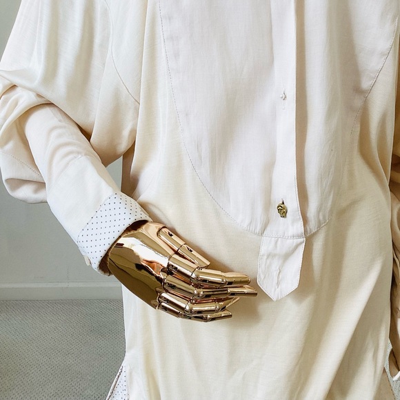 Stella McCartney Vintage Rare Runway Neutral Beige Tunic Top SZ 2/38 - Picture 5 of 14